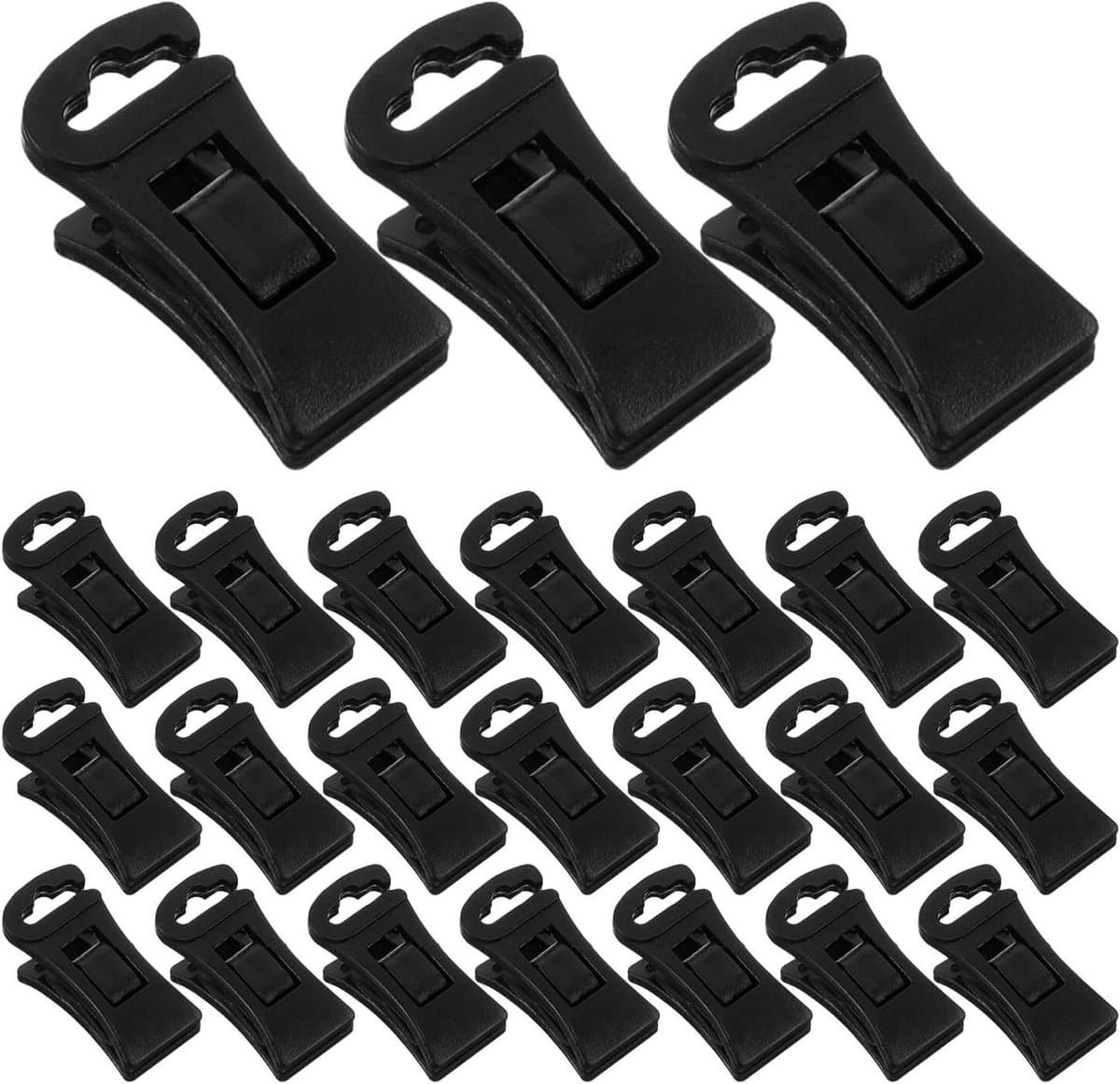 Sokkenclips met Haak - Kledinghangers - Was Drogen - Antislip Ontwerp - 40 Stuks - Zwart — afbeelding 1
