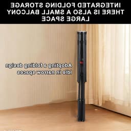 Vouwbare Droogrek met 6 Armen, Hoogte Verstelbaar van 120-170 cm, Ideaal voor Binnen en Buiten Gebruik, Perfect voor Balkon en Wasdroger — thumbnail 3