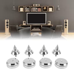 Luidspreker Isolatie Voeten - Demper Pads - Audio Verbetering - M6 Schroefdraad - 4 Sets - Zilver — thumbnail 5