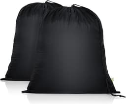 Trekkoord waszakken 2-pack 20 x 24 inch voor vuile was, opvouwbare opbergzakken voor speelgoed, kamperen en studentenhuisvesting — thumbnail 1