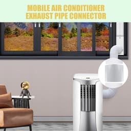 Afvoerslang Airco - Slang voor mobiele airco - Warme lucht afvoeren - Goede luchtdichtheid - Diameter 13 cm - Wit — thumbnail 2