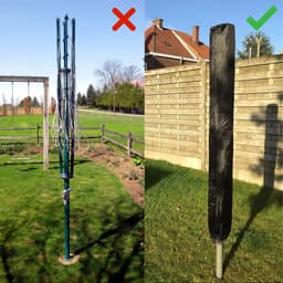 Droogmolenhoes - Beschermhoes - Droogmolen Hoes Universeel - 210D Oxford - 165×16×16cm - Heavy Duty Roterende Waslijn Afdekking met Rits - voor Tuin, Binnenplaats, Buiten en op de Camping - Zwart — thumbnail 4