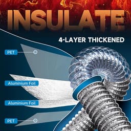 Afvoerslang Aluminium - Flexibele Buis - Luchtgeleiding - Duurzaam Materiaal - 100 mm 2.5 meter - Aluminiumkleur — thumbnail 5