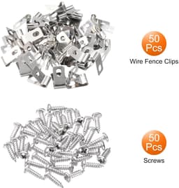 Allecto plus - Draadhekclips 50 stuks voor bevestiging van landbouwhek met roestvrijstalen schroeven — thumbnail 3