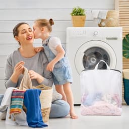 Set van 4 Herbruikbare Wasnetten voor de Wasmachine, Delicate Waszakken met Handvat, 50x60 cm, Ideaal voor Kleding en Ondergoed — thumbnail 3