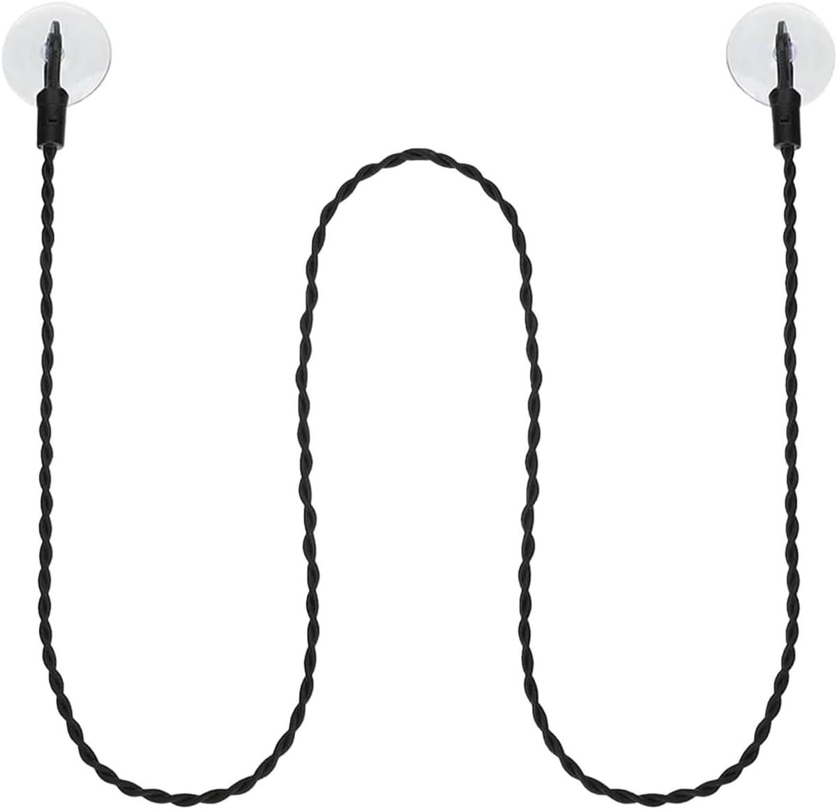 Reiswaslijn Intrekbaar - Draagbare Lijn - Kleding Drogen - Antislip Haken - 130 cm - Zwart — afbeelding 1