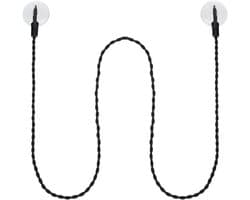 Reiswaslijn Intrekbaar - Draagbare Lijn - Kleding Drogen - Antislip Haken - 130 cm - Zwart