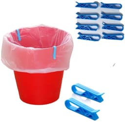Afvalzak Clips - Prullenbak Houder - Keuken Organiseren - Antislip Ontwerp - 10 Stuks - Blauw — thumbnail 1