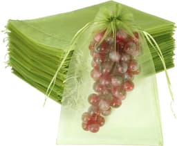 Fruitzakken - Beschermzakken - Fruit Beschermen - Herbruikbaar Gaas - 100 stuks - Fruitgroen — thumbnail 1