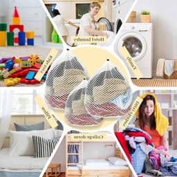 Set van 2 Wasnetten voor Wasmachine, 40 x 50 cm, Herbruikbare Waszak, Bescherming voor Kleding, Voorkomt Vervorming en Vouwen van Kleding — thumbnail 4