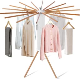Dailygoods- Droogrek Opvouwbaar - Kledingrek met 16 Staven - Max. Capaciteit 40 Kg - Flexibele Ruimte 121 x 112 cm - Handige Opslag - Compact 70 x 18 x 16 cm — thumbnail 1