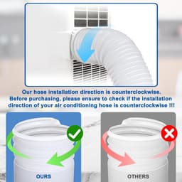 Afvoerslang Airco - Flexibele Slang - Ruimte Koelen - Opvouwbaar Ontwerp - 3 Meter 150mm - Wit — thumbnail 3
