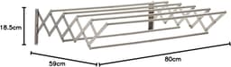 TIM® Wanddroogrek Inklapbaar - Wanddroogrek - Zilver - ‎59cm x 80cm x 19cm; 1.56 kg — thumbnail 2