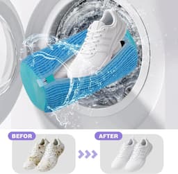 Set van 2 waszakken voor schoenen – Professionele waszakken voor schoenen – Herbruikbare waszakken – Geschikt voor alle soorten en maten schoenen – Blauw — thumbnail 4