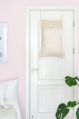 Famanu – Hangende wasmand met haken, stoffen waszak met rits en brede opening, geschikt voor badkamer en slaapkamer — thumbnail 3