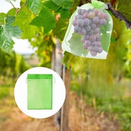 50x Fruitbeschermzakken Organza 17x23 cm met Trekkoord voor Druiven, Aardbeien en Tuin — thumbnail 3