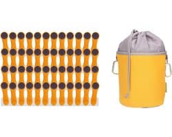 Set van 48 Waslijmklemmen met Softgrip en Katoenen Bergzak met Zonneprint — afbeelding 1