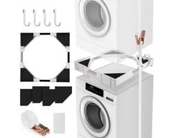 Wasmachine Droger Stapelaar - Apparaat Ophoger - Ruimte Besparen - Verstelbaar Frame - 46 tot 66 cm