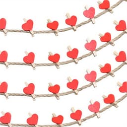 50 roze houten hartvormige wasknijpers - decoratieclips Geschikt voor thuis, bruiloften en feesten, Geschikt voor knutselprojecten en het maken van banners en foto's. — thumbnail 2