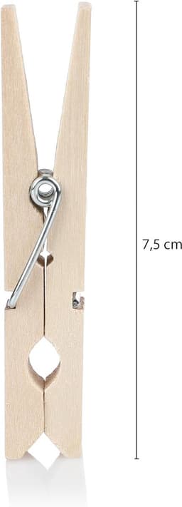 Houten wasknijpers - Grote stevige knijpers voor kleding, knutselen en decoratie - 120 stuks — thumbnail 4