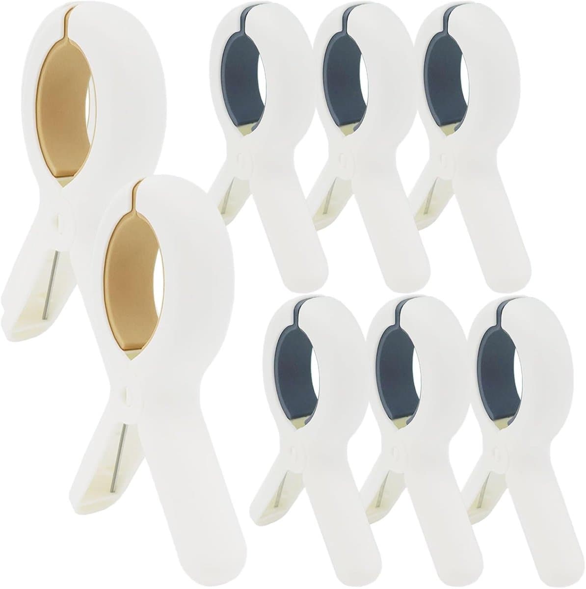 8pcs Strandstoel Clips - Strand Handdoek Clips voor Ligstoelen - Zware Kunststof Klemmen om je Handdoek op zijn Plaats te Houden — afbeelding 1