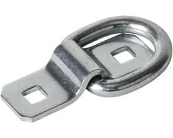 Afmeeranker D Ring - Grondhaak Verankering - Vastzetten Vracht - Heavy Duty Staal - 87.5 mm - Zilver