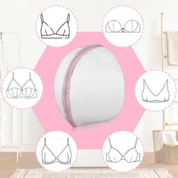 Waszak voor BH's - Roze - 22 x 19 cm - Duurzaam Polyester met Ritssluiting - Voor Ondergoed en Sokken — thumbnail 4