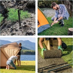 Grondanker - Zwart - 24,5 cm - Stevig Kunststof Grondpin met Haak - Voor Tuin en Camping — thumbnail 5