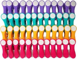 Wasknijpers Soft Grip - Kledingknijpers Clips - Wasgoed Ophangen - Zachte Siliconen Grip - 48 stuks - Multicolor — thumbnail 1