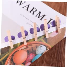 Houten Knijpers - Kleine Clips Decoratieve Knijpers - Foto's Ophangen - Hartvormig - 3 cm - Paars — thumbnail 5