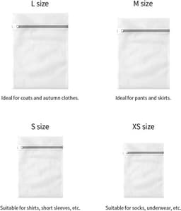Wassnetten - Set van 10 Stuks - Met Fijn Ritme voor Bescherming - Voor BH's, Sokken, Lingerie, Sportschoenen - Multifunctioneel Opbergtas voor Reizen - Geschikt voor Gezin, Baby, Alleenstaanden — thumbnail 2