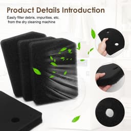 Droger Filter - 4 stuks - Filters geschikt voor Miele Droger - 207 x 157 x 30 mm - Spons Filter - Droger Pluizenfilter - Voor Wasdrogers - Basisfilter - Foam van Condensor Wasdroger - Accessoire geschikt voor Miele-warmtepompdroger - Zwart — thumbnail 2