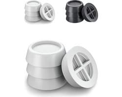 Trillingsdempers wasmachine – Set van 4 stuks – Wit - Voetjes wasmachine & droger - Wasmachine demper – Anti trillings / vibratie dempers pads – Antislip rubber – Trillingsmat – Antislipmat - Schokdempers wasmachine