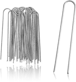 Grondankers van gecoat staal - robuuste grondpennen voor bevestiging van onkruidvlies en folies - grondankers voor tuin en camping - rond (025 stuks - 200x25x3.8mm) — thumbnail 1