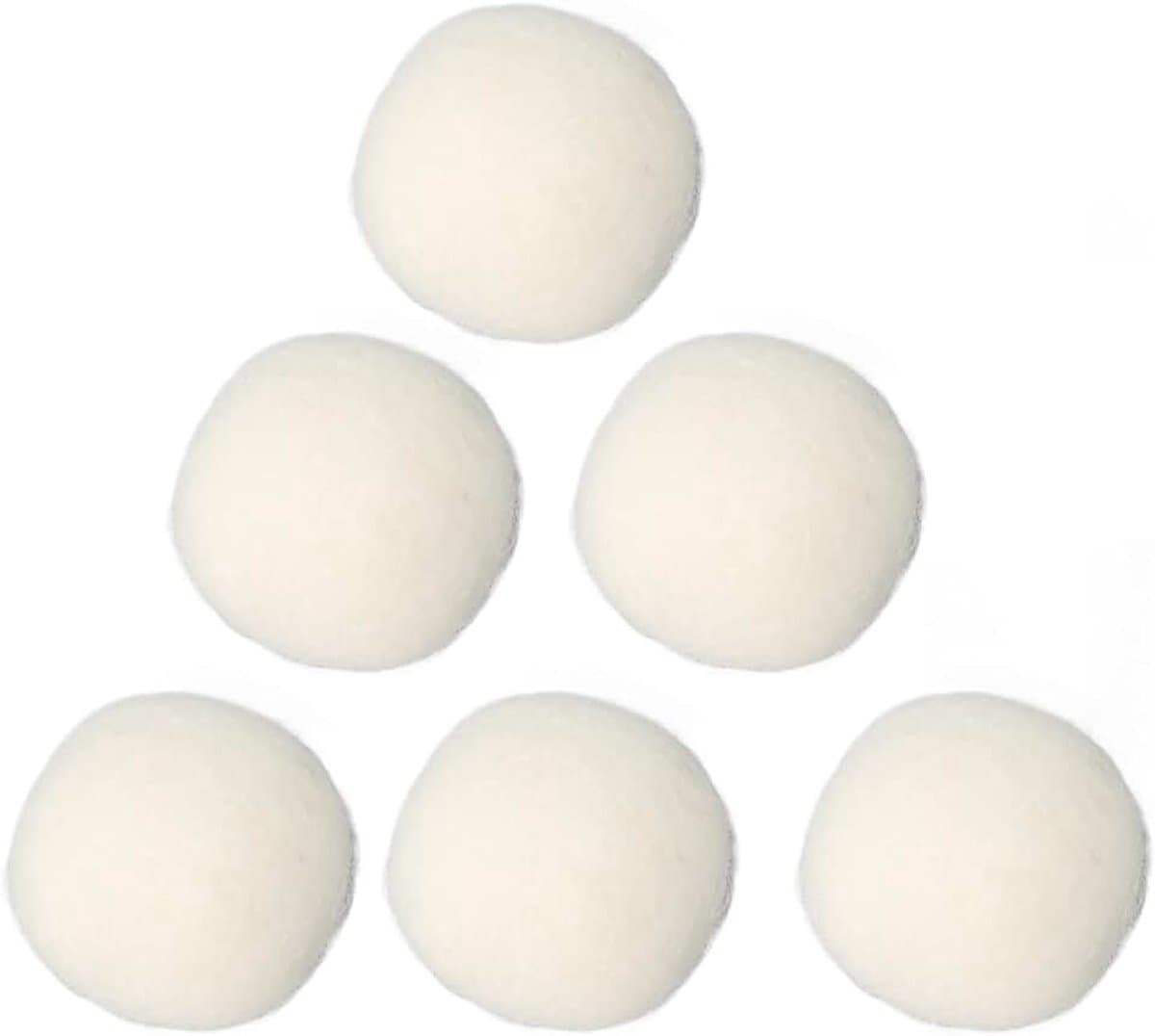 6 pc's Wol Droogballen Hoge Dichtheid Adsorbonzorige Onzuiverheden Verminderen Statische Elektriciteit Laundry Wollen Ballen 4 Cm/1.6in Premium Wol: Gemaakt o Woldrogen — afbeelding 1