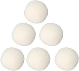 6 pc's Wol Droogballen Hoge Dichtheid Adsorbonzorige Onzuiverheden Verminderen Statische Elektriciteit Laundry Wollen Ballen 4 Cm/1.6in Premium Wol: Gemaakt o Woldrogen — thumbnail 1