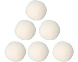 6 pc's Wol Droogballen Hoge Dichtheid Adsorbonzorige Onzuiverheden Verminderen Statische Elektriciteit Laundry Wollen Ballen 4 Cm/1.6in Premium Wol: Gemaakt o Woldrogen