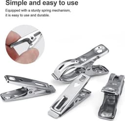 40 stuks roestvrijstalen wasknijpers, wasknijpers, klein, hartvormig ontwerp, wasknijpers voor strandlaken, winddichte wasknijpers voor sokken, handdoeken, kleding — thumbnail 3