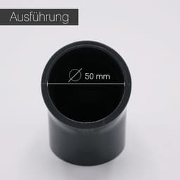 Bocht 50 mm 45° PN16 Lijm Grijs - bm071 | PVC-U koppeling 50 mm met 2 mofaansluitingen, ideaal voor zwembad, vijver, irrigatie, aquarium en afvoer. — thumbnail 2