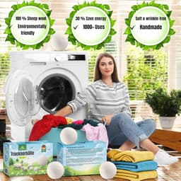 Thijox - XL Drogerballen Set van 6 - 100% Schapenwol - Diervriendelijk en Vrij van Schadelijke Stoffen - Efficiënt Drogen voor Donsjacks en Wasgoed — thumbnail 5