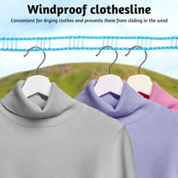 Waslijn 5 Meter - Antislip met Haken - Creatief ontwerp - Ideaal voor camping en buitengebruik - ShopVlot — thumbnail 4