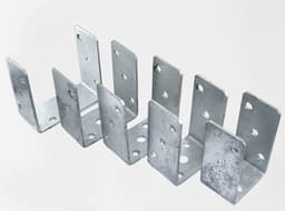 Solidchoice - Set van 2 U-vormige Stalen Steunen voor Plinten 100x125x60mm — thumbnail 2