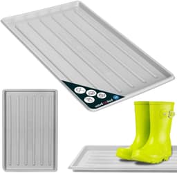 Schoenen lekbak - Schoenendruipbak mat - Vloer beschermen - Hoge opstaande kant - 45 x 30 cm - Grijs — thumbnail 1