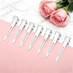 Haarclips Set - Krulspelden Klemmen - Haar Stylen - Gladde Enkele Punt - 100 Stuks - Zilver — thumbnail 5