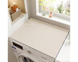 Wasmachine Droger Deksel - Antislip Mat Beschermer - Apparaat Beschermen - Diatomeeënaarde Absorptie - 40x50 cm - Beige