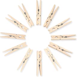 SnelShoppen - Houten Wasknijpers - Grote Kledingknijpers voor Waslijn, Kledingrek, Knutselen en Decoratie - Verpakking van 120 Stuks — thumbnail 3