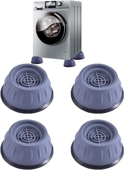 Antivibratievoeten Wasmachine - Trilvoetjes Rubber - Apparaat Stabiliseren - Universeel Antislip - Set van 4 - Zwart — thumbnail 1