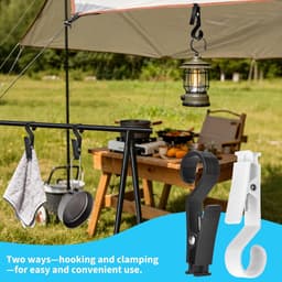 12 stuks hoogwaardige grote droogclips, campinghaken, handdoekclips, haken, tent buiten, geschikt voor campingverlichting, kleding, handdoeken — thumbnail 3