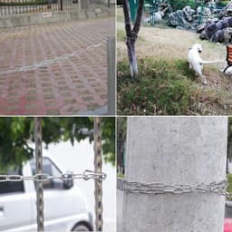 Roestvrijstalen ketting 6 meter, geschikt voor hekken, wandelen met hond en drogen van wasgoed. Duurzaam en stevig. — thumbnail 5