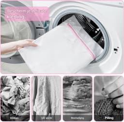 Wäschesäcke Set - Wäschenetz voor Waschmaschine - 5 Stuks Diversen Maten - Beschermend Net voor Delicate Kleding - Ideaal voor BH, Ondergoed en Reizen - Roze — thumbnail 5
